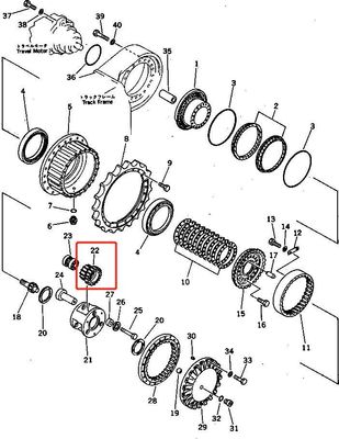 PC300-3 207-27-00040 المعدات الكوكبية 2072700040 PC300-3 أجزاء صناديق التروس